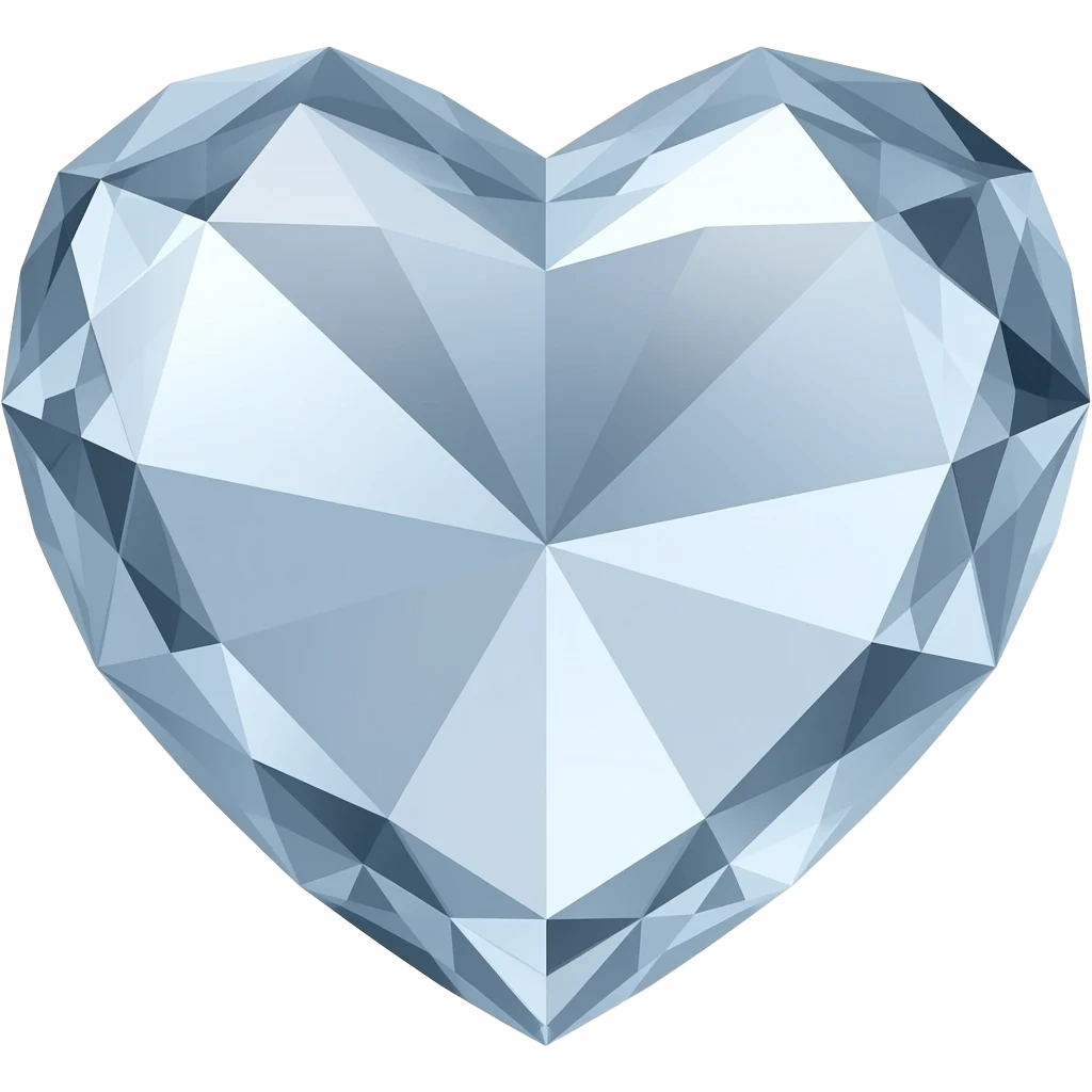 Crystal heart emoji