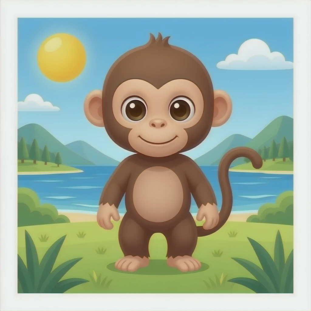 Baby monkey in bayh emoji