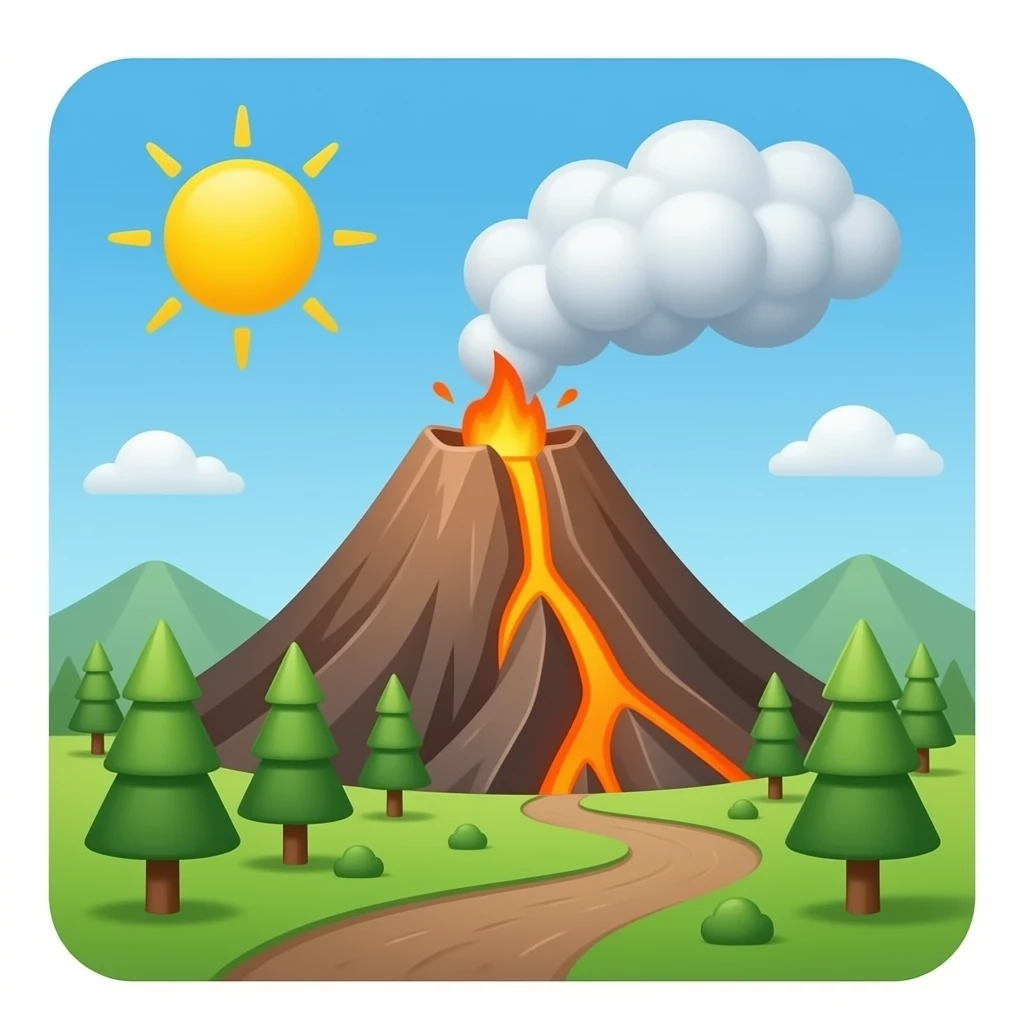 Create a volcano emoji