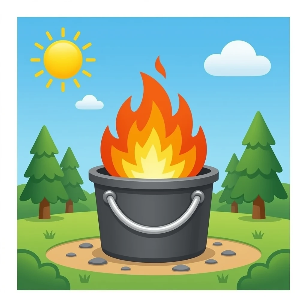 Dumpster fire emoji