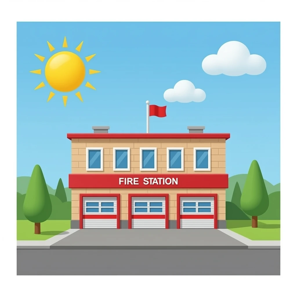 Fire station emoji