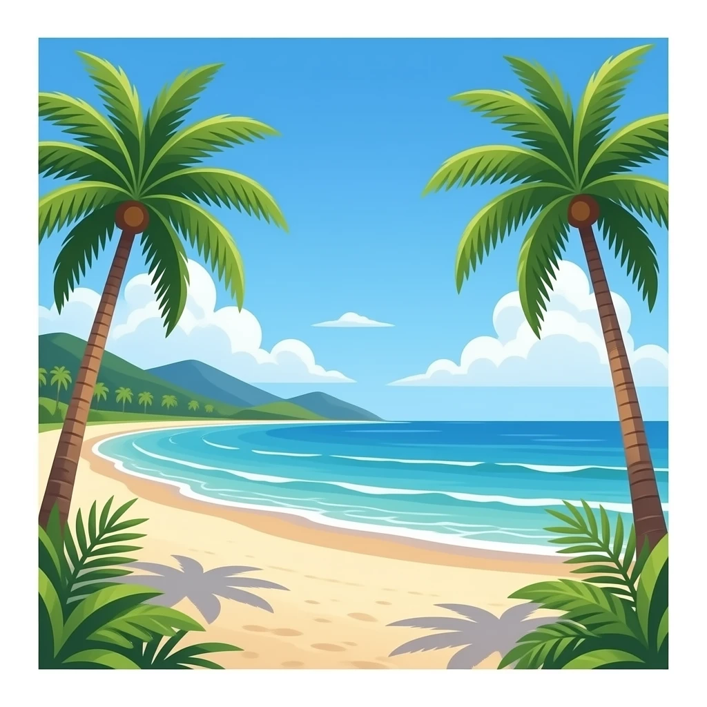 Make a aesthetic beach emoji