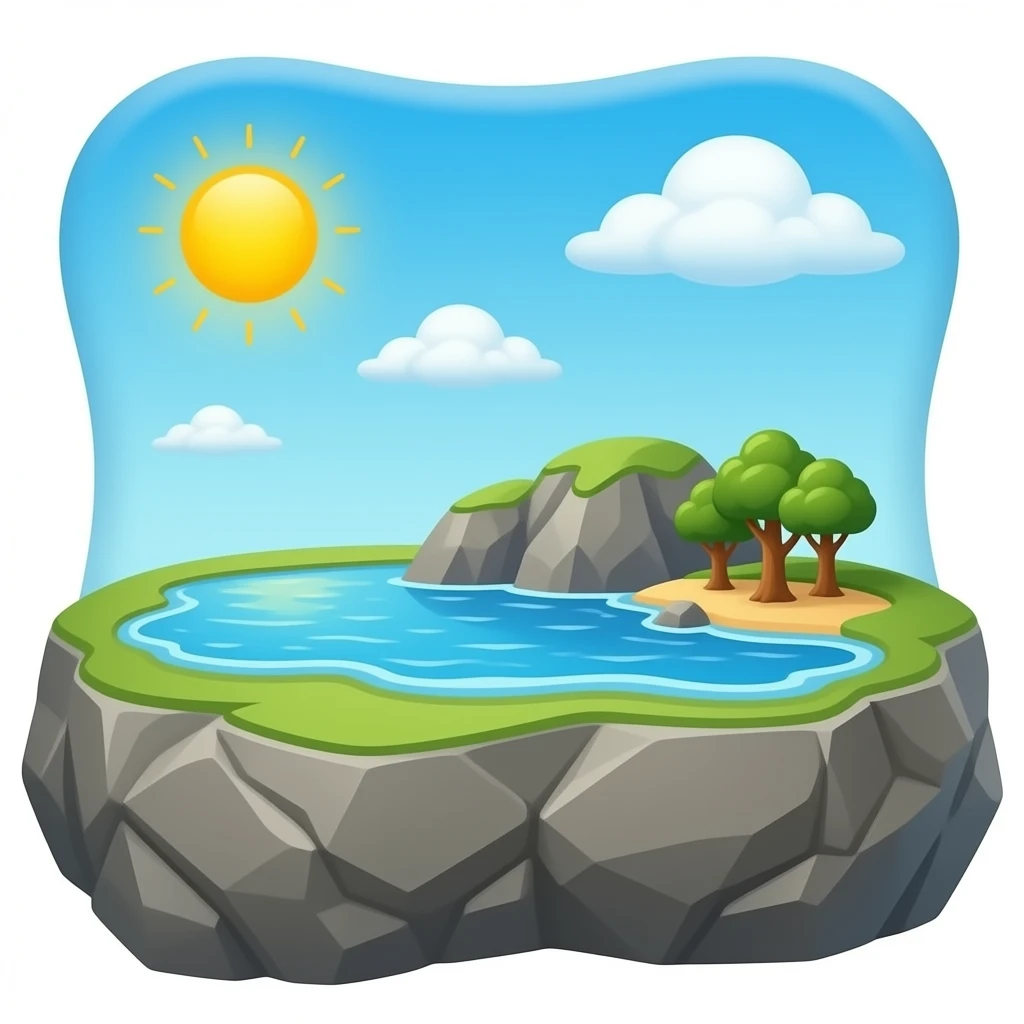 La roca con seja levantada emoji | AI Emoji Generator