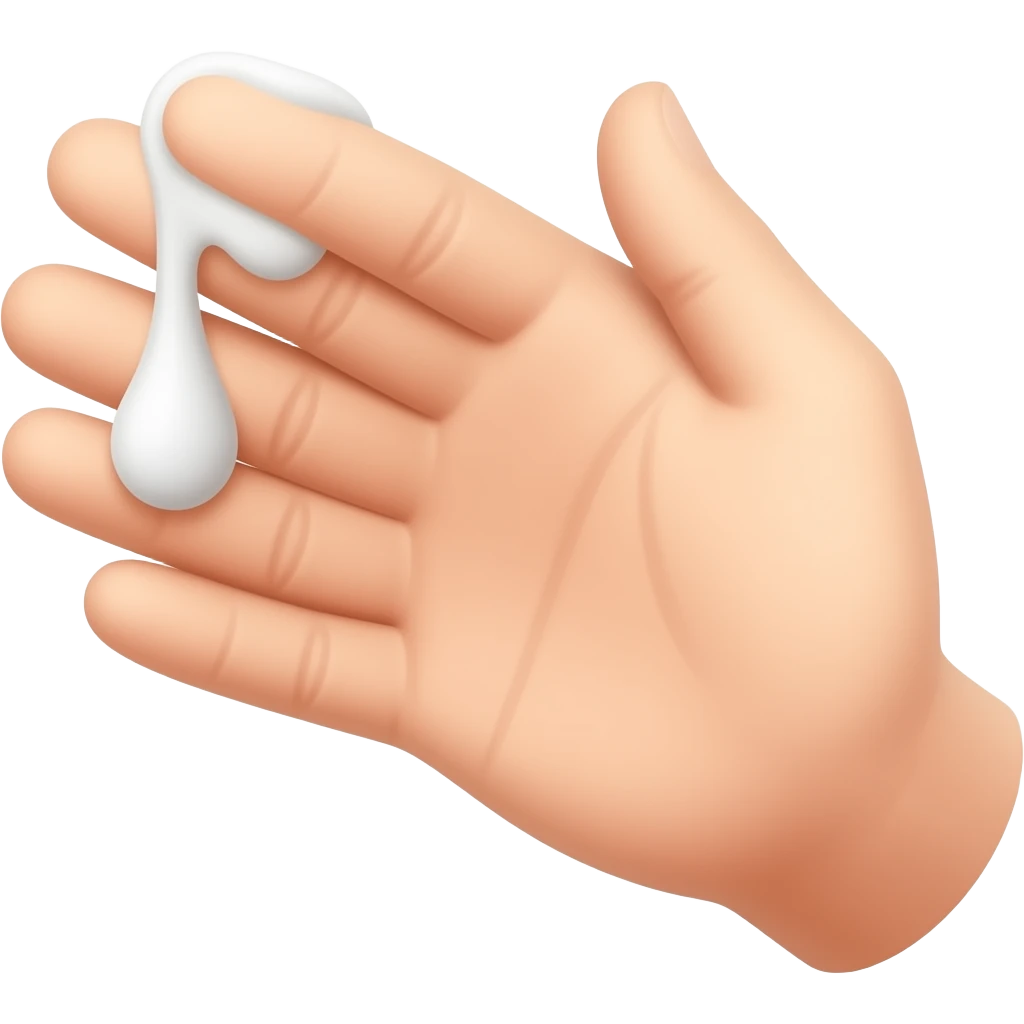 I squeeze cream on my hand emoji