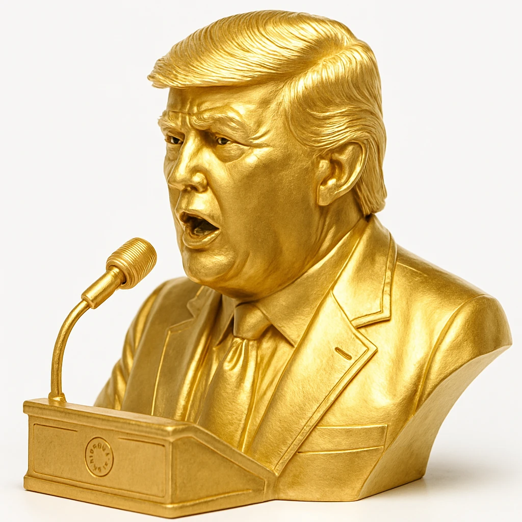 Donald Trump speaking at a rally emoji