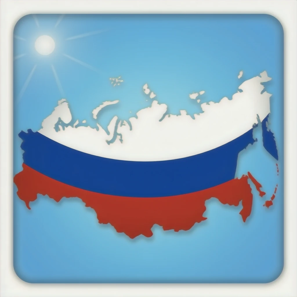 Russia map with flag emoji