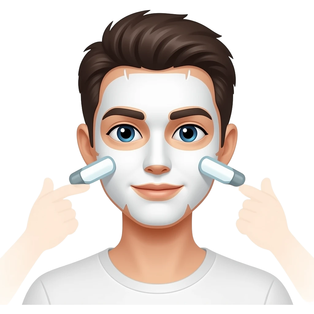 敷面膜的美容 emoji