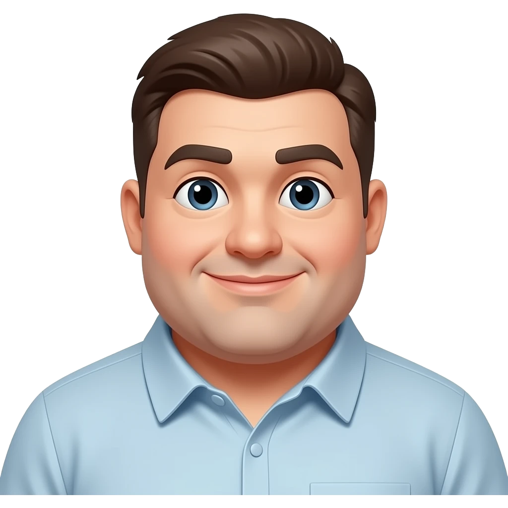 Fat obese man emoji