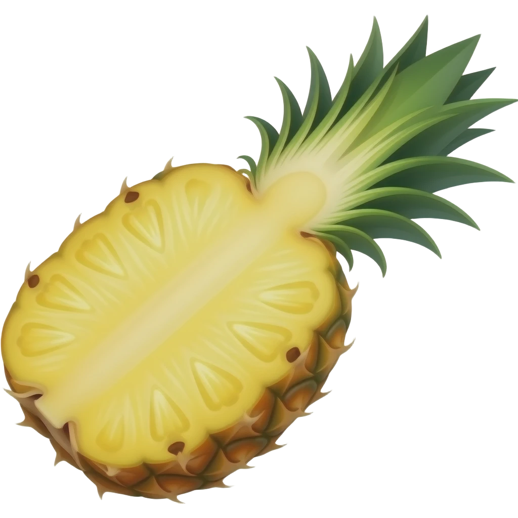 Pineapple half emoji