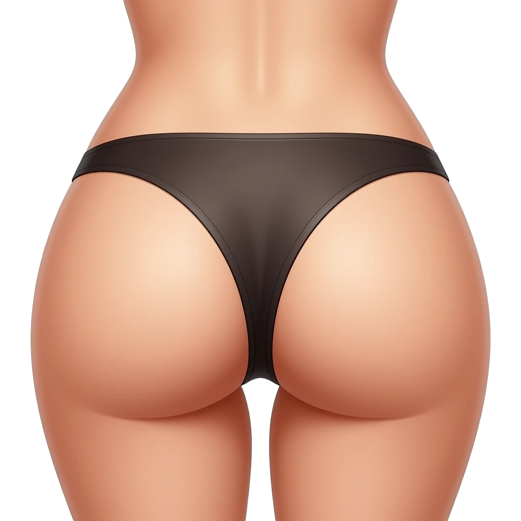 Los glúteos de una mujer y que es te en posición como de perrito  sin nada de prenda ni calson emoji