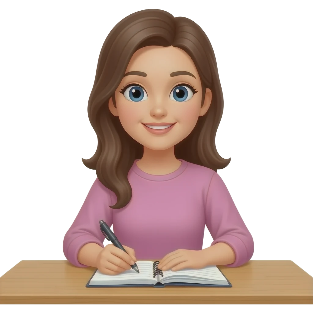 mama anotando en anotador emoji
