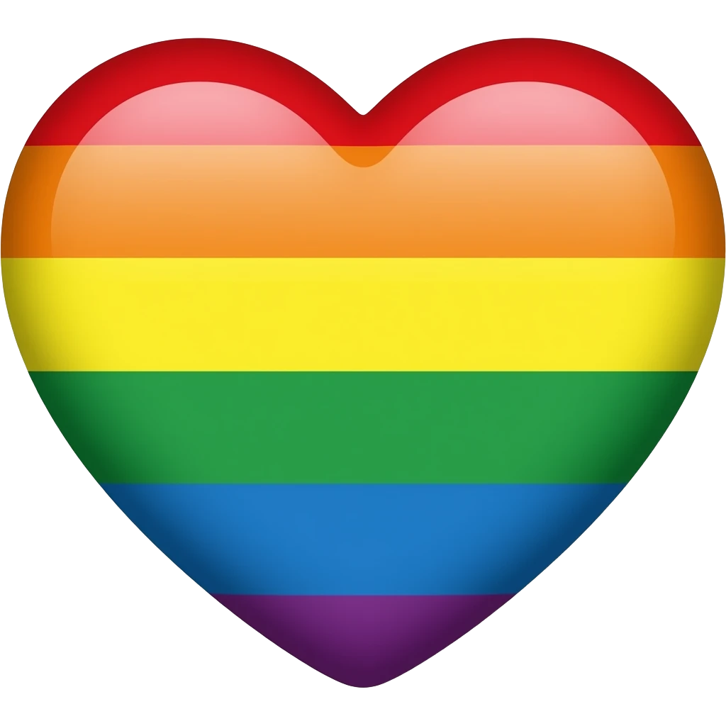 A rainbow heart emoji