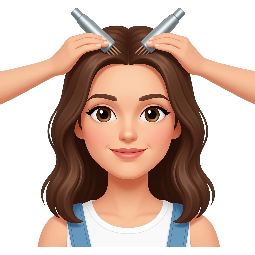Cuidados com cabelo emoji