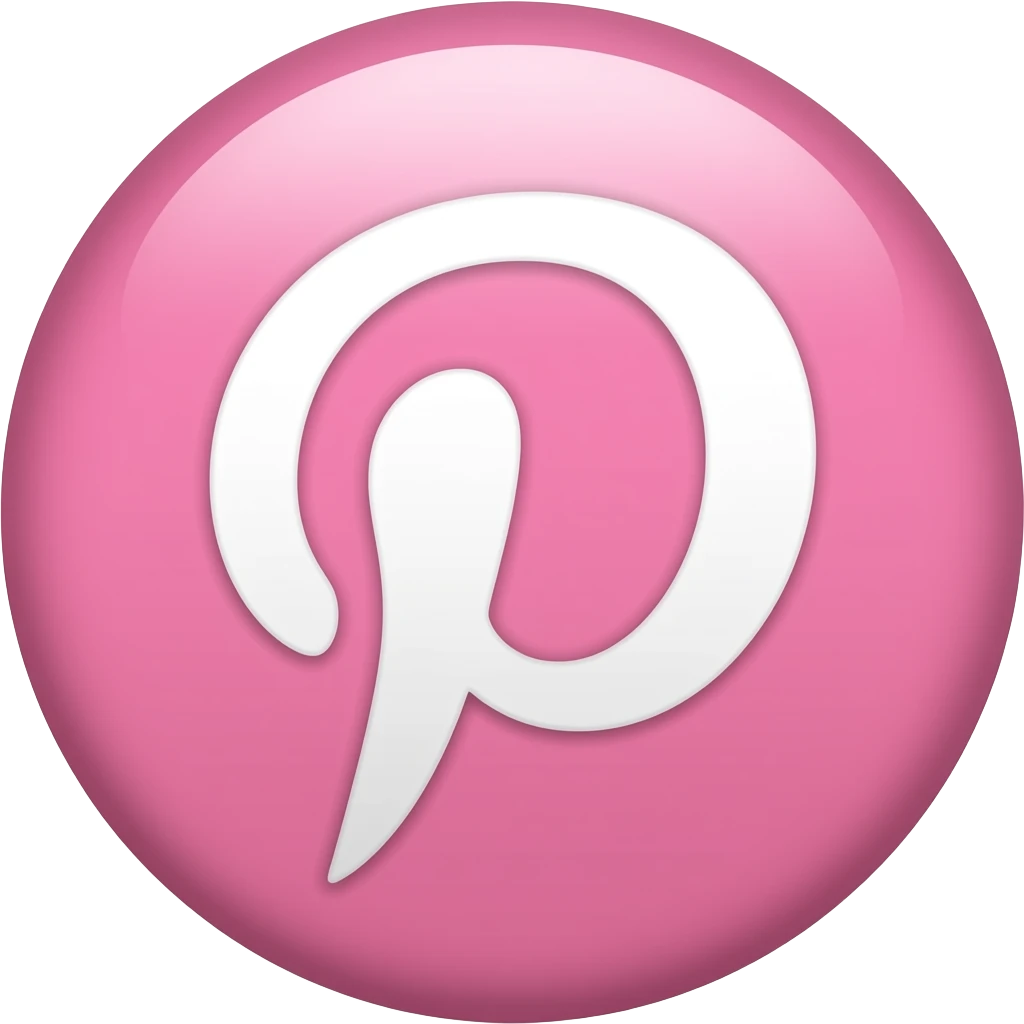 Pastel pink Pinterest logo emoji