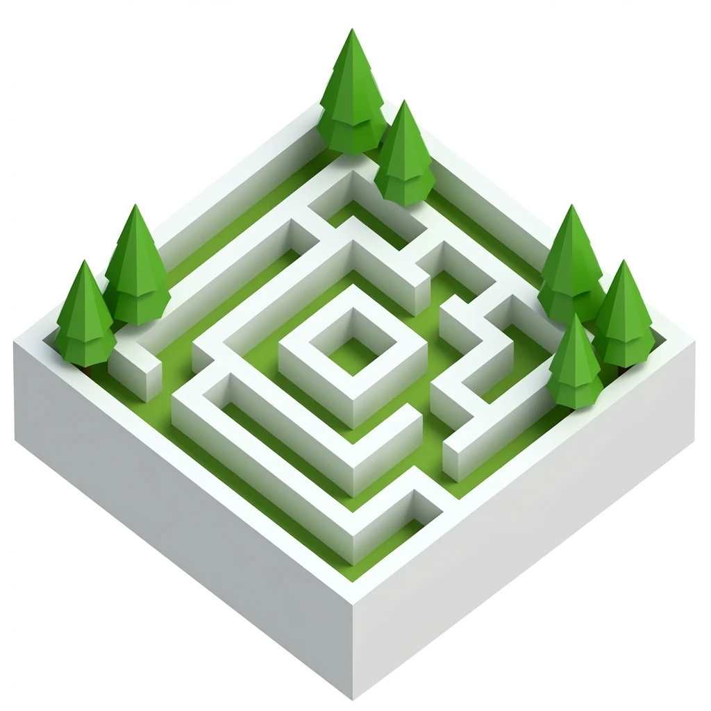 three dimensional labyrinth emoji
