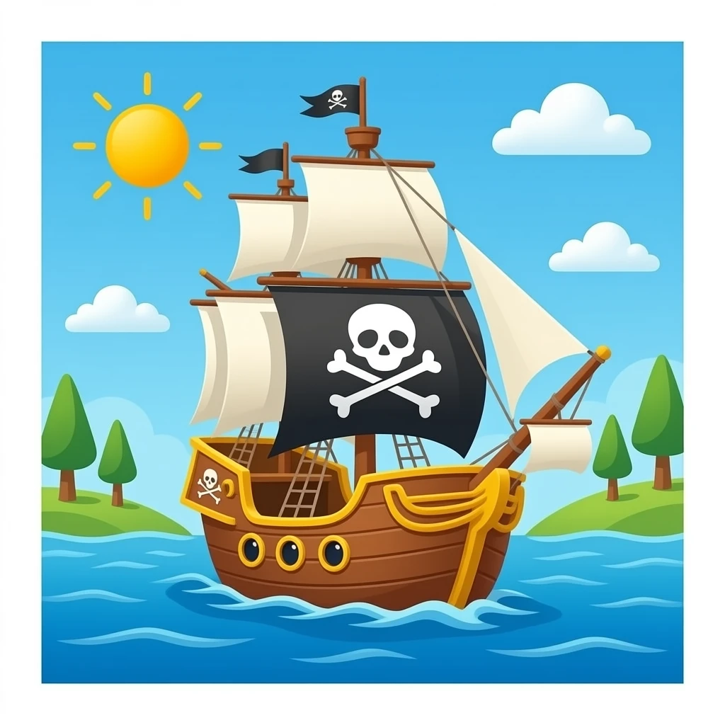 pirate ship emoji