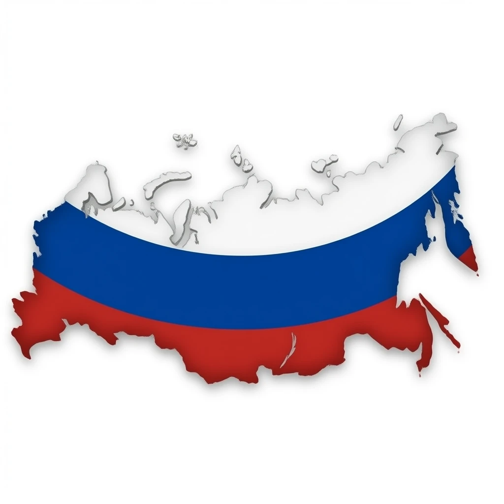 Russia map with flag emoji