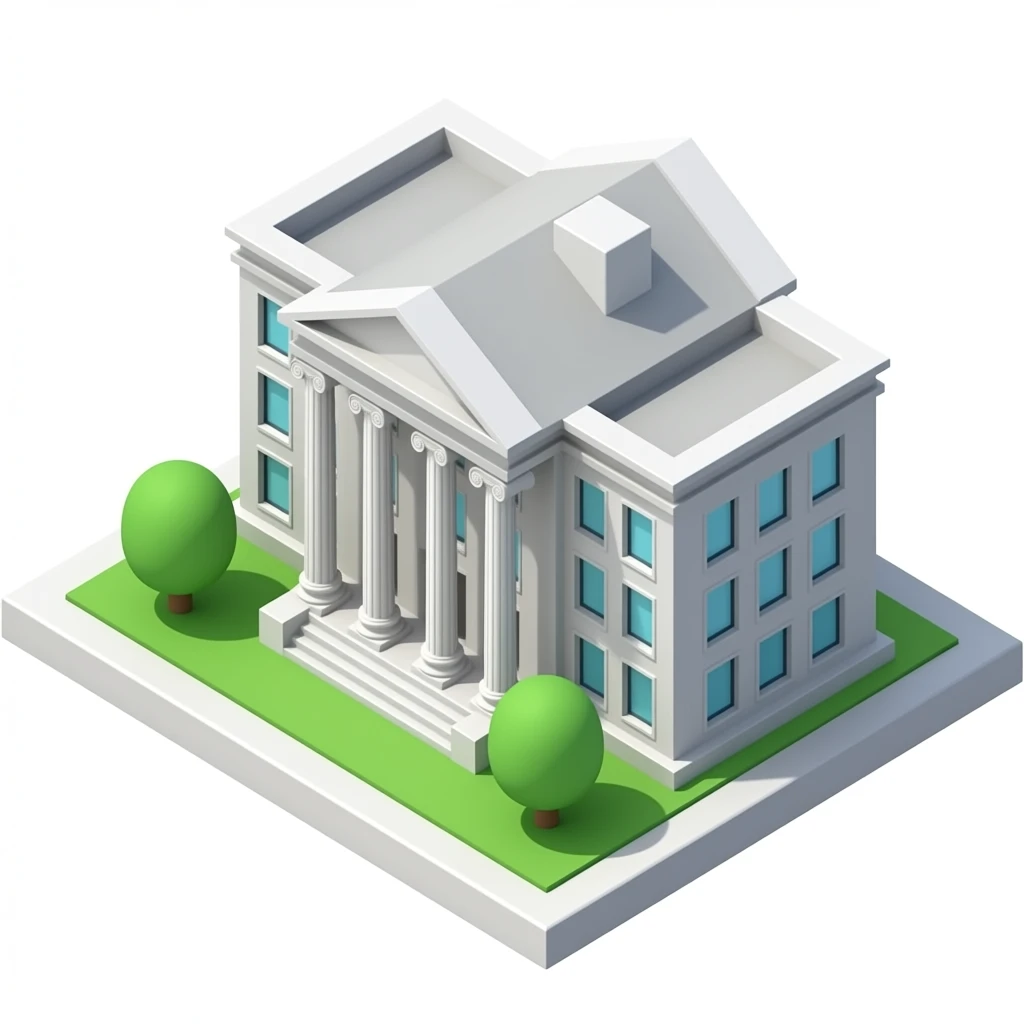 City hall 3d building emoji no background emoji