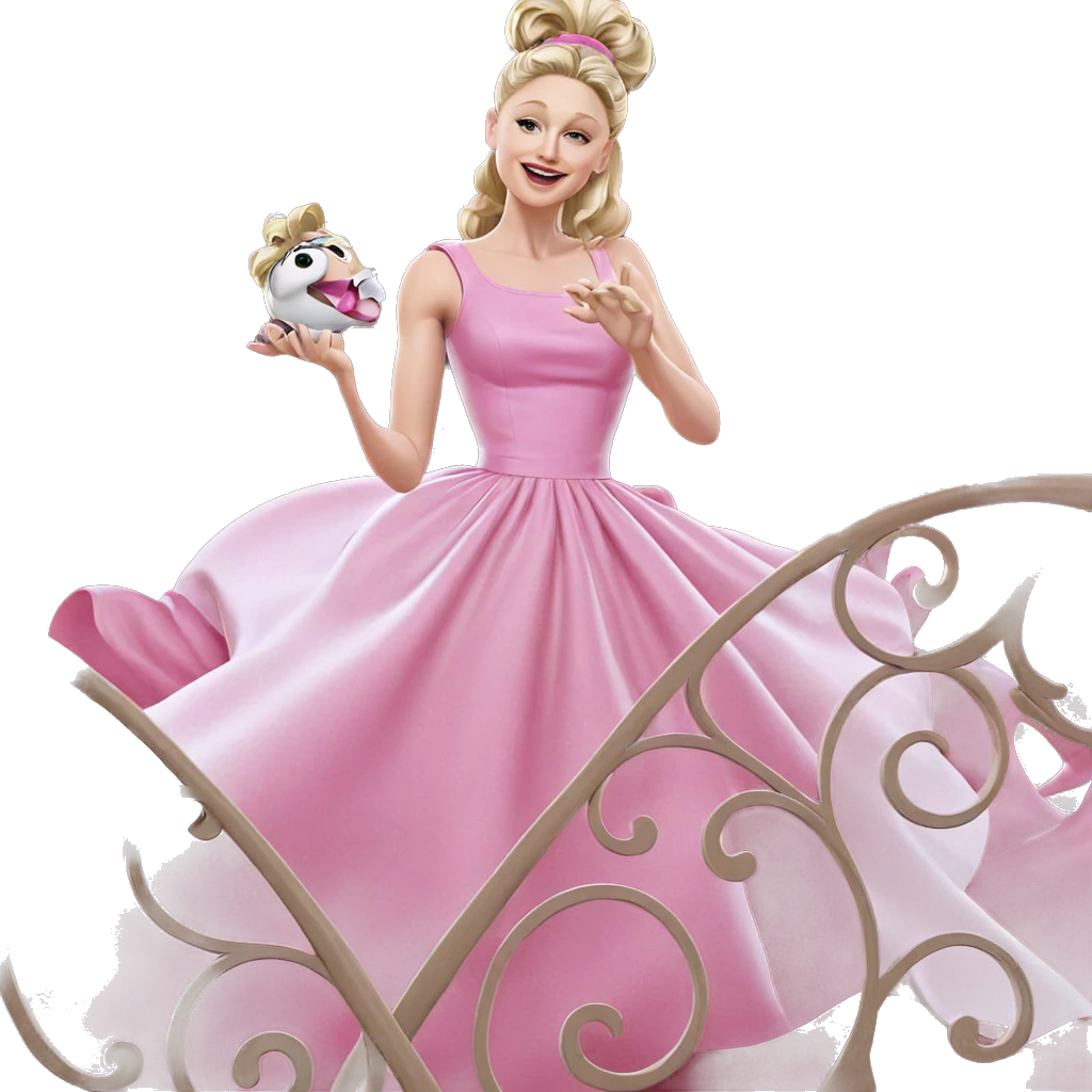 blonde girl in pink dress emoji