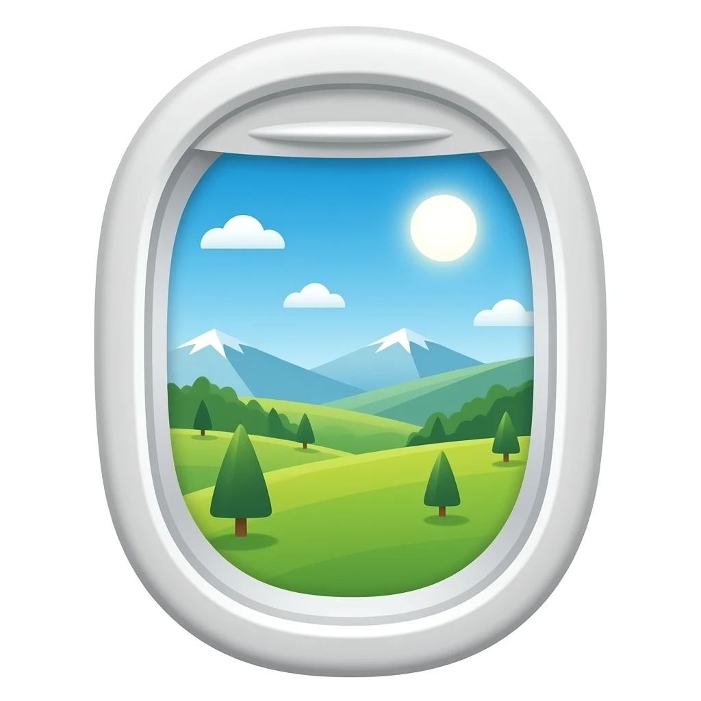 flug zeug fenster emoji