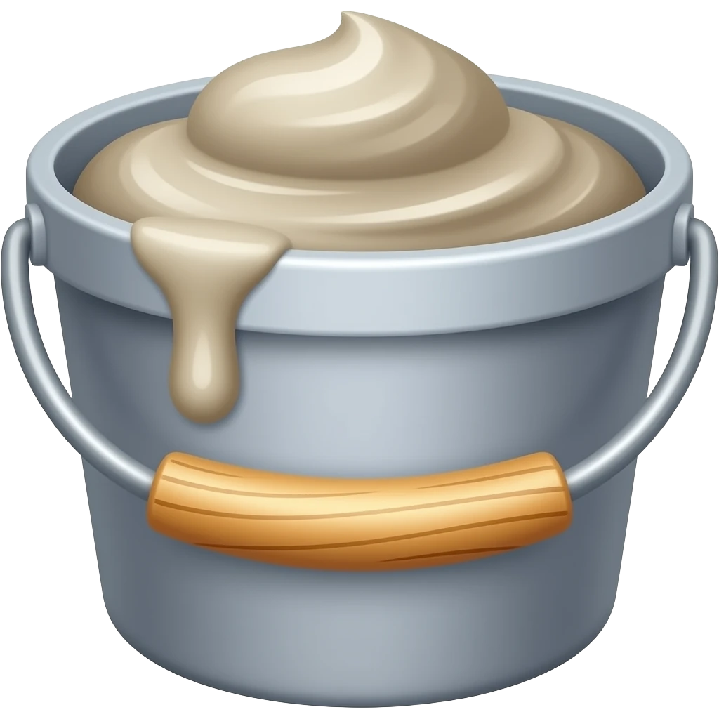 Bucket of grout emoji
