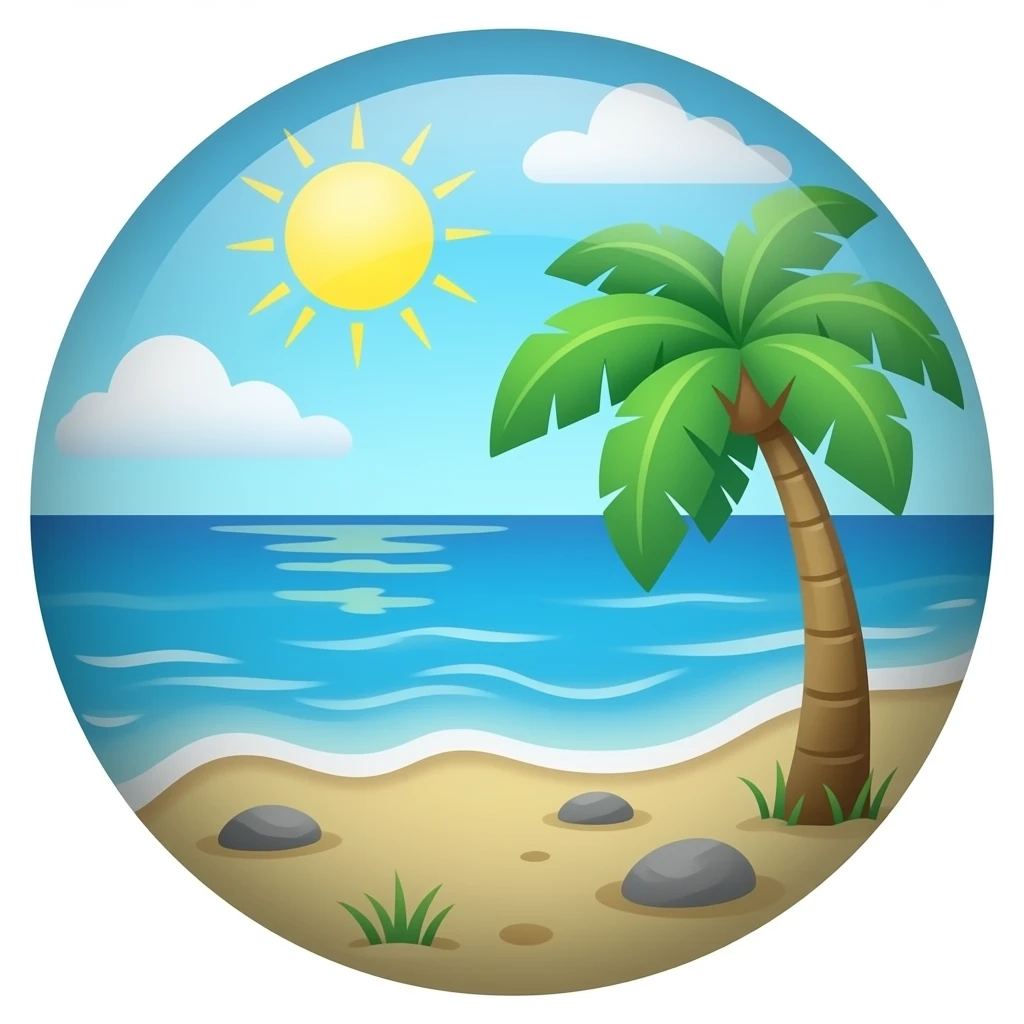 ball  on the beach emoji