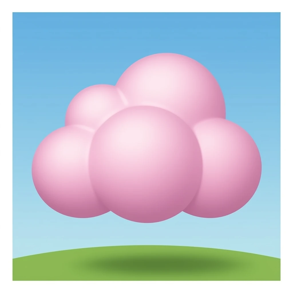 Nube. Color rosado emoji