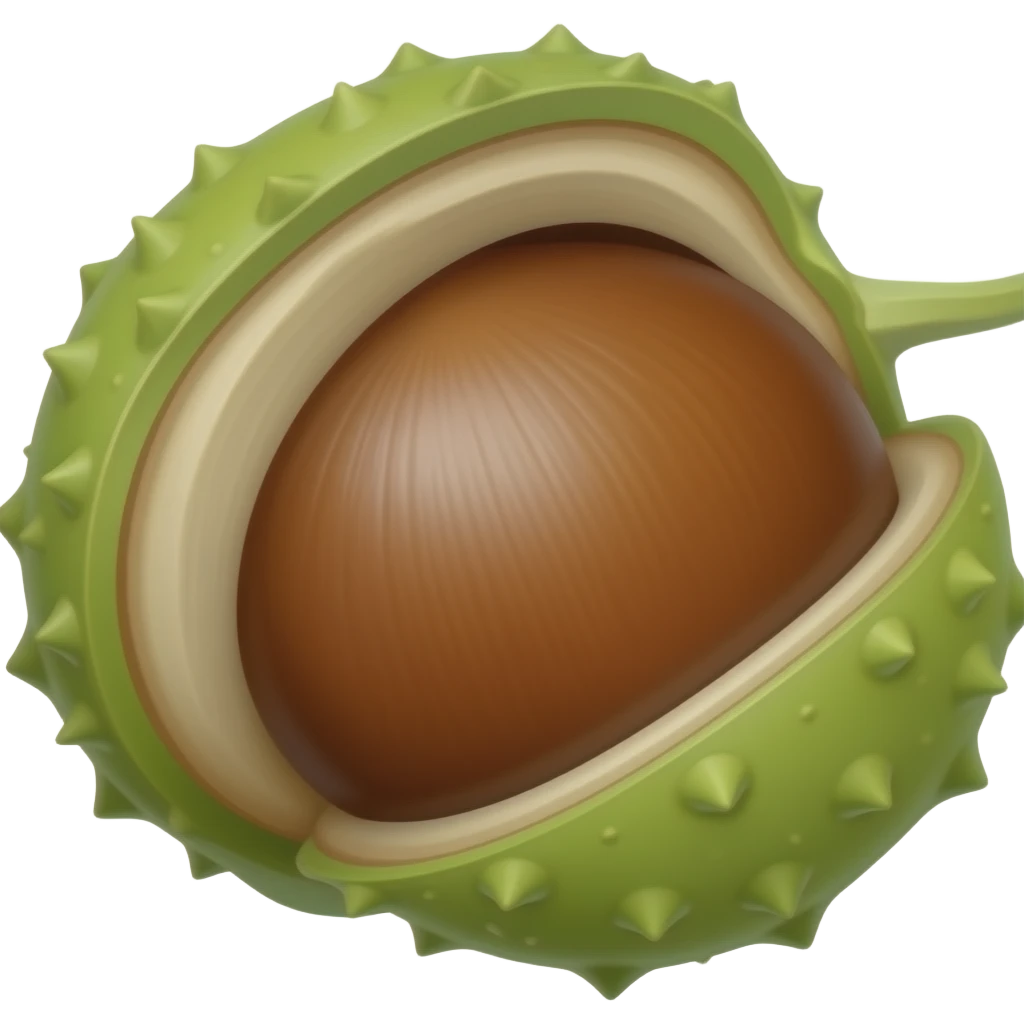 edible chestnuts with shell emoji