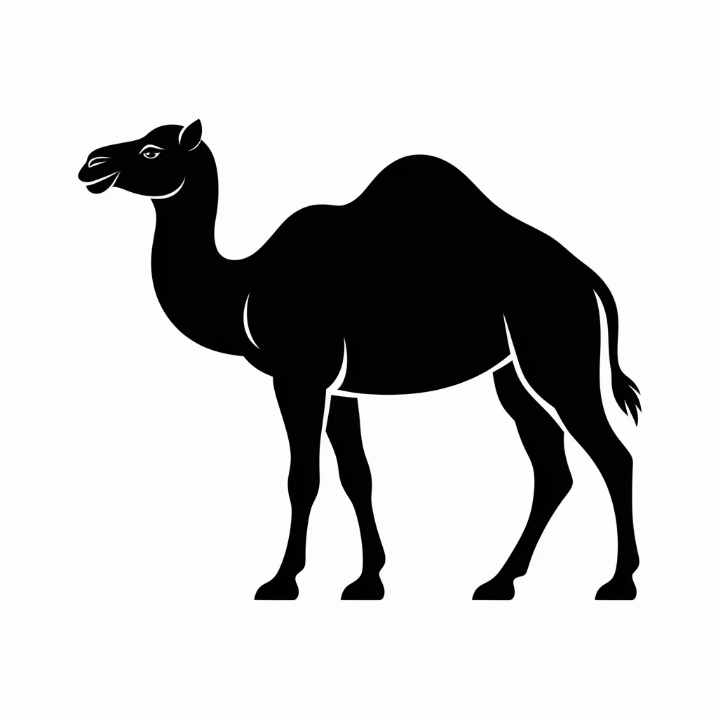 Camel icon black silhouette emoji