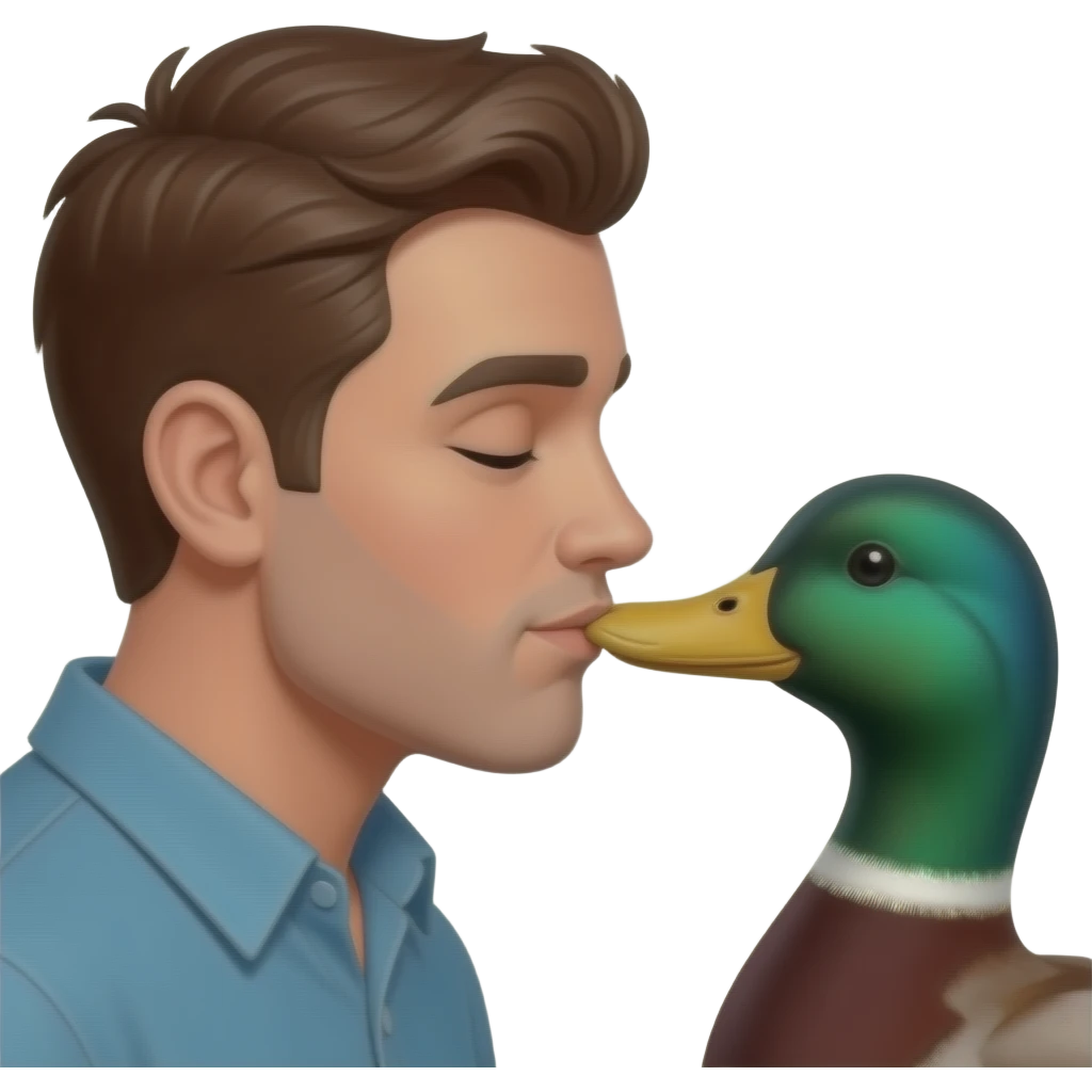 DUCK KISSING MAN emoji