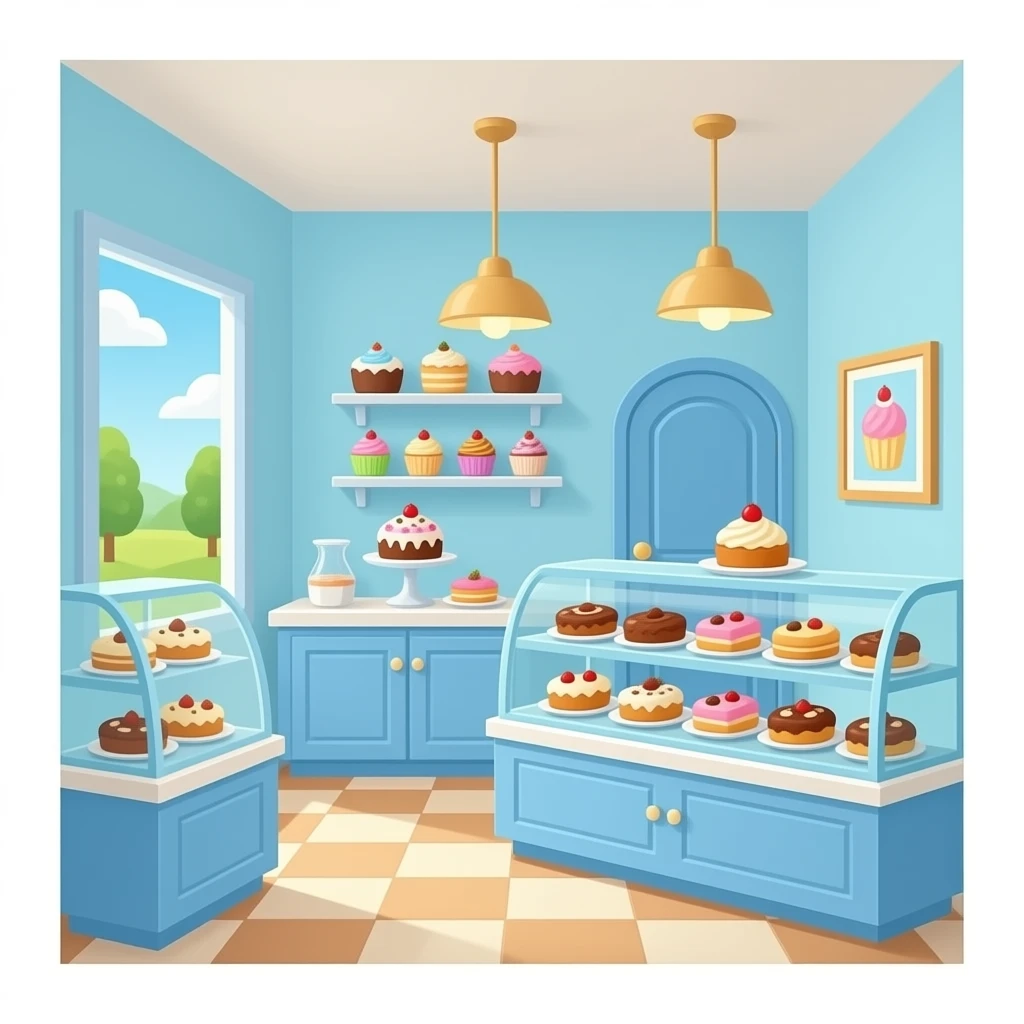 babyblue dessert shop emoji