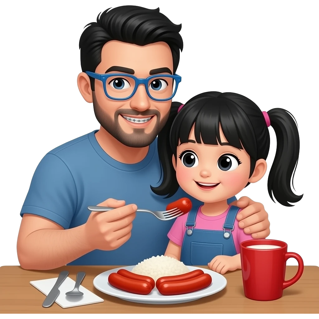 Black hair tall man wear blue glasses & his chin beard wearing braces ...