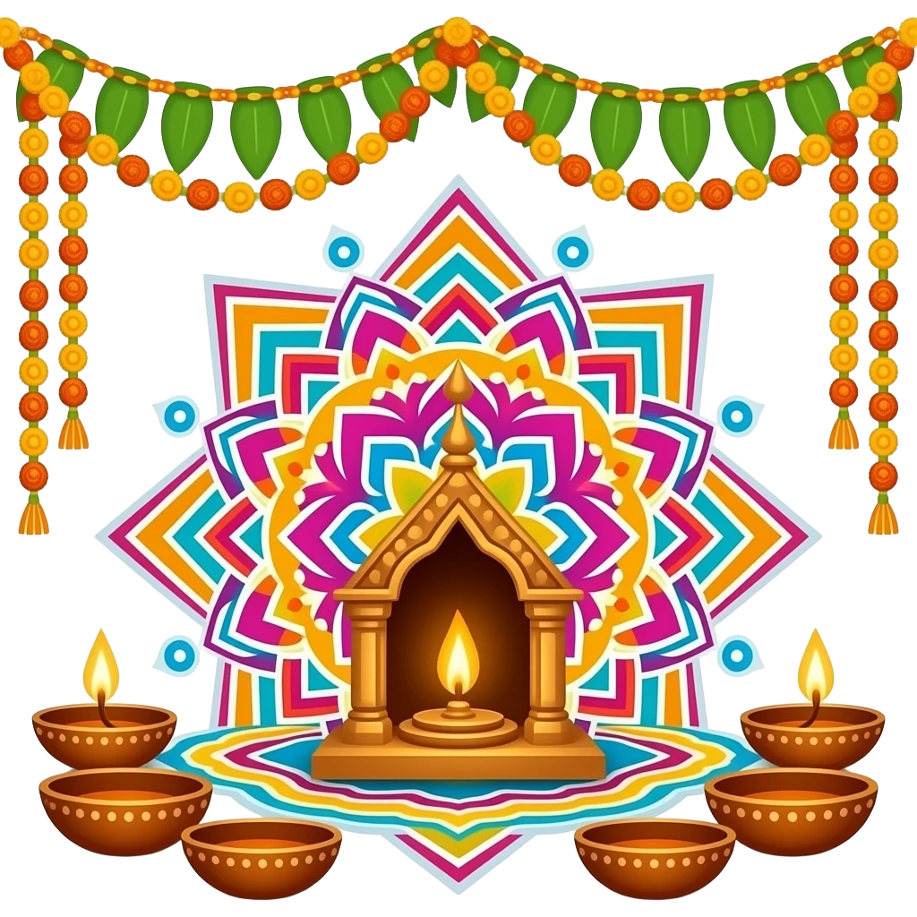 Navaratri decor emoji