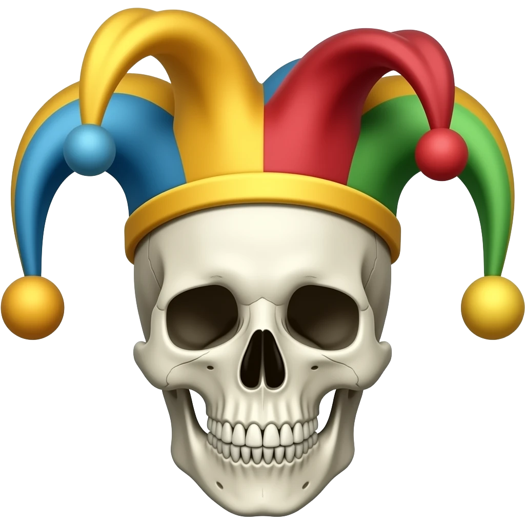 jester skull face emoji