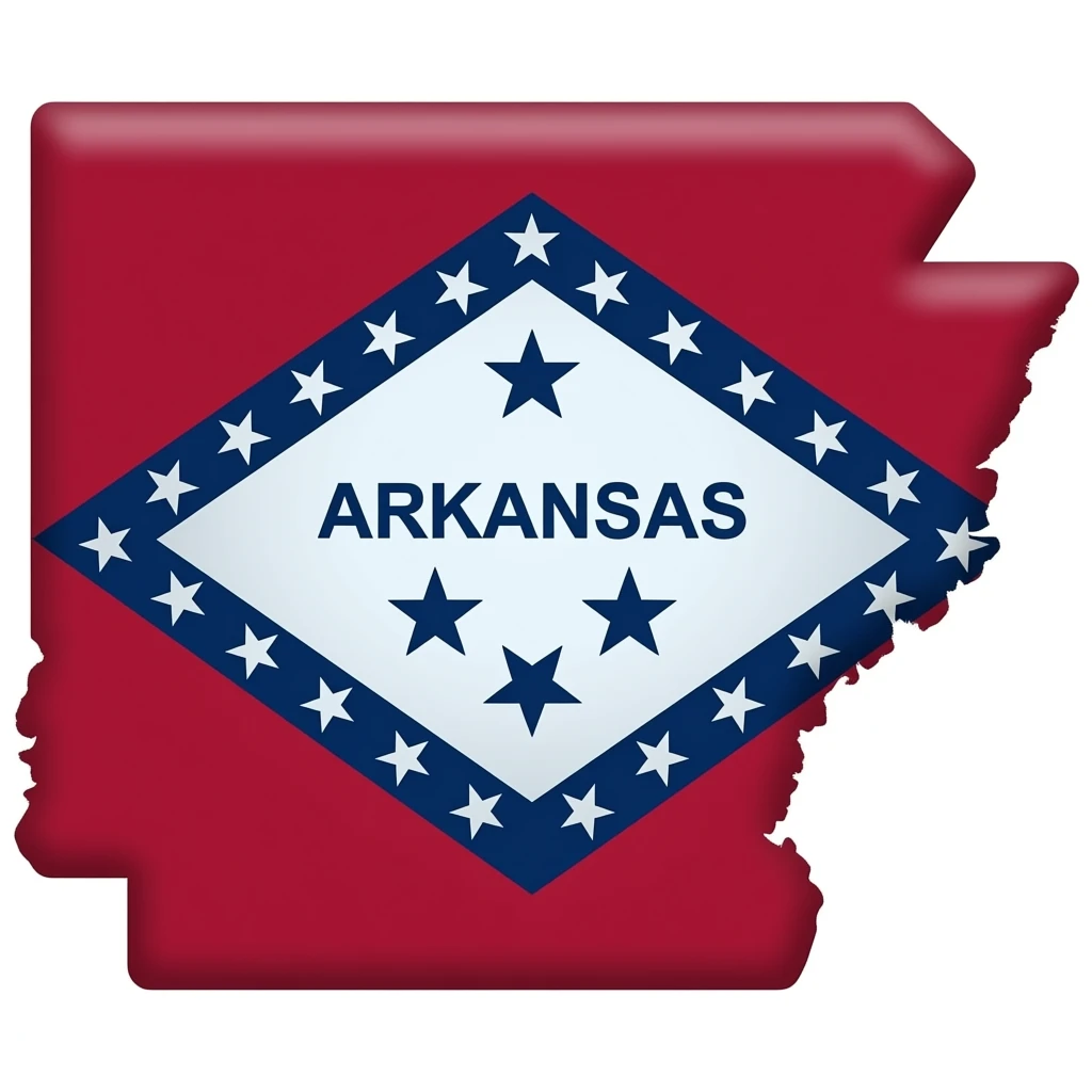Arkansas flag map emoji