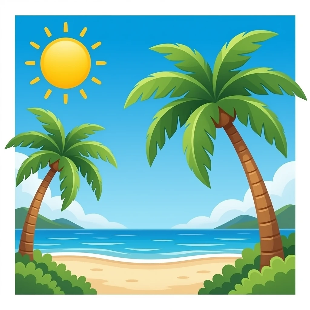 vacation palms emoji