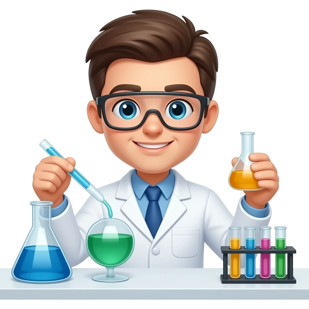 учёный занимается химеяй emoji