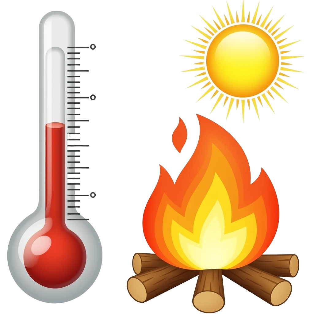 sun fire thermometer emoji