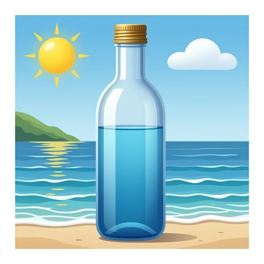 bottle in sea emoji