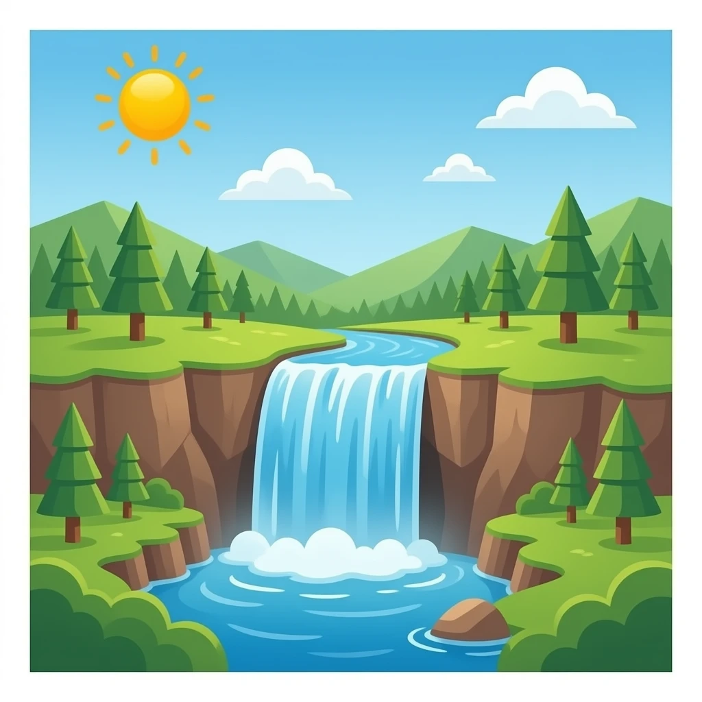 Waterfall emoji