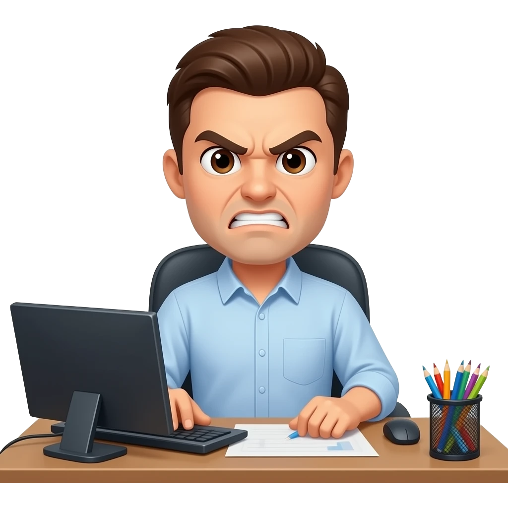 angry office worker emoji