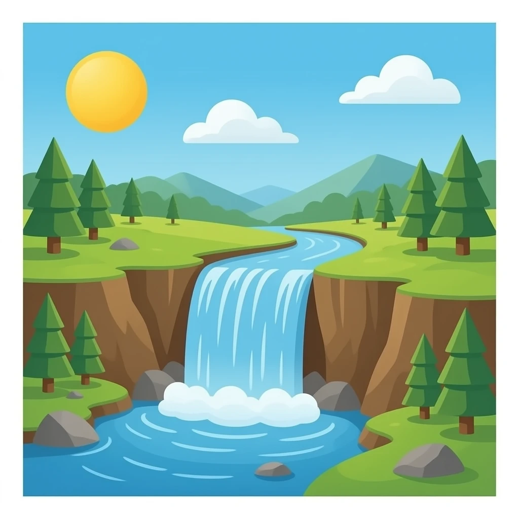 Waterfall emoji