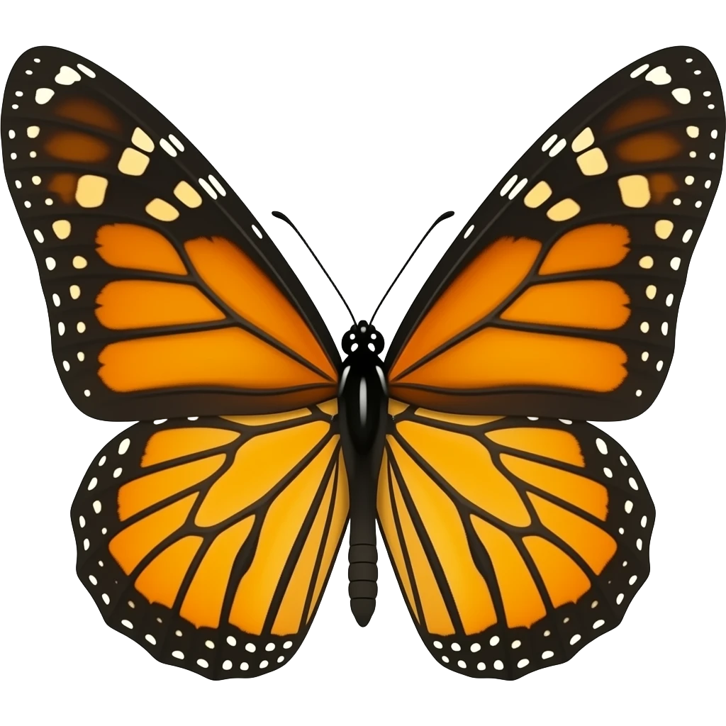 Monarch butterfly emoji