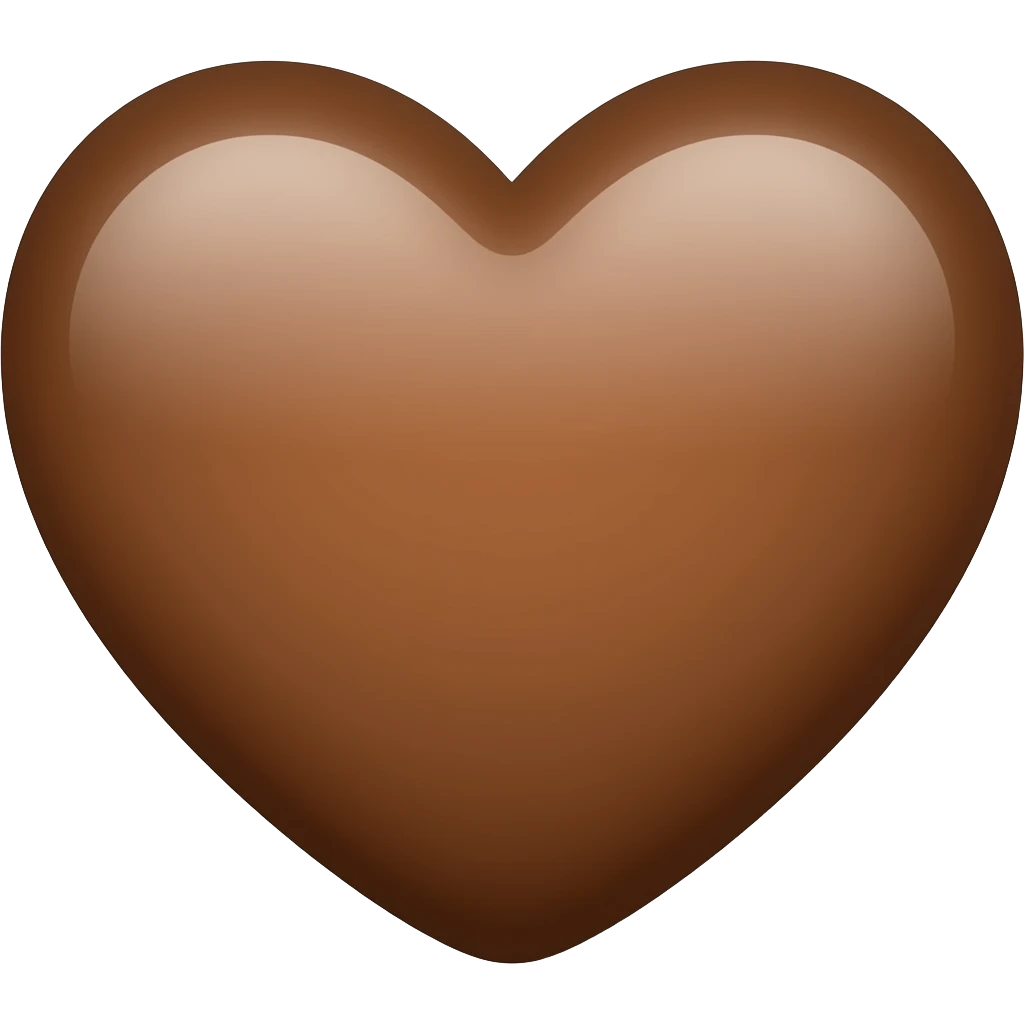 Brown heart emoji
