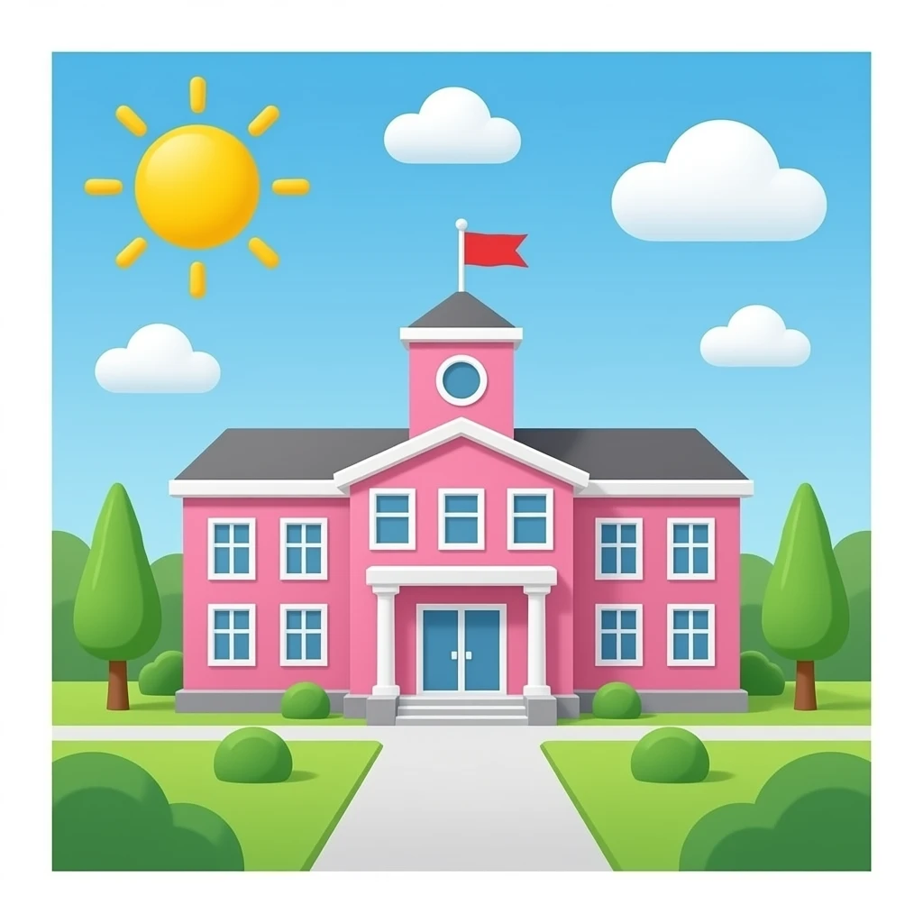 pink school emoji