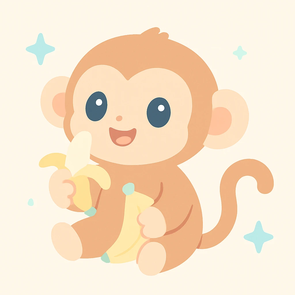monkey eating bananas emoji