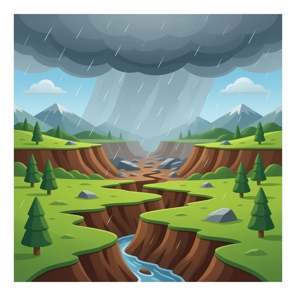 山崩地裂 emoji
