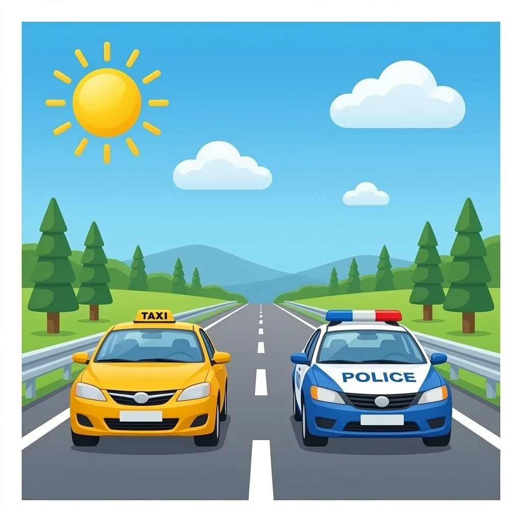🚖🚔🛣 emoji
