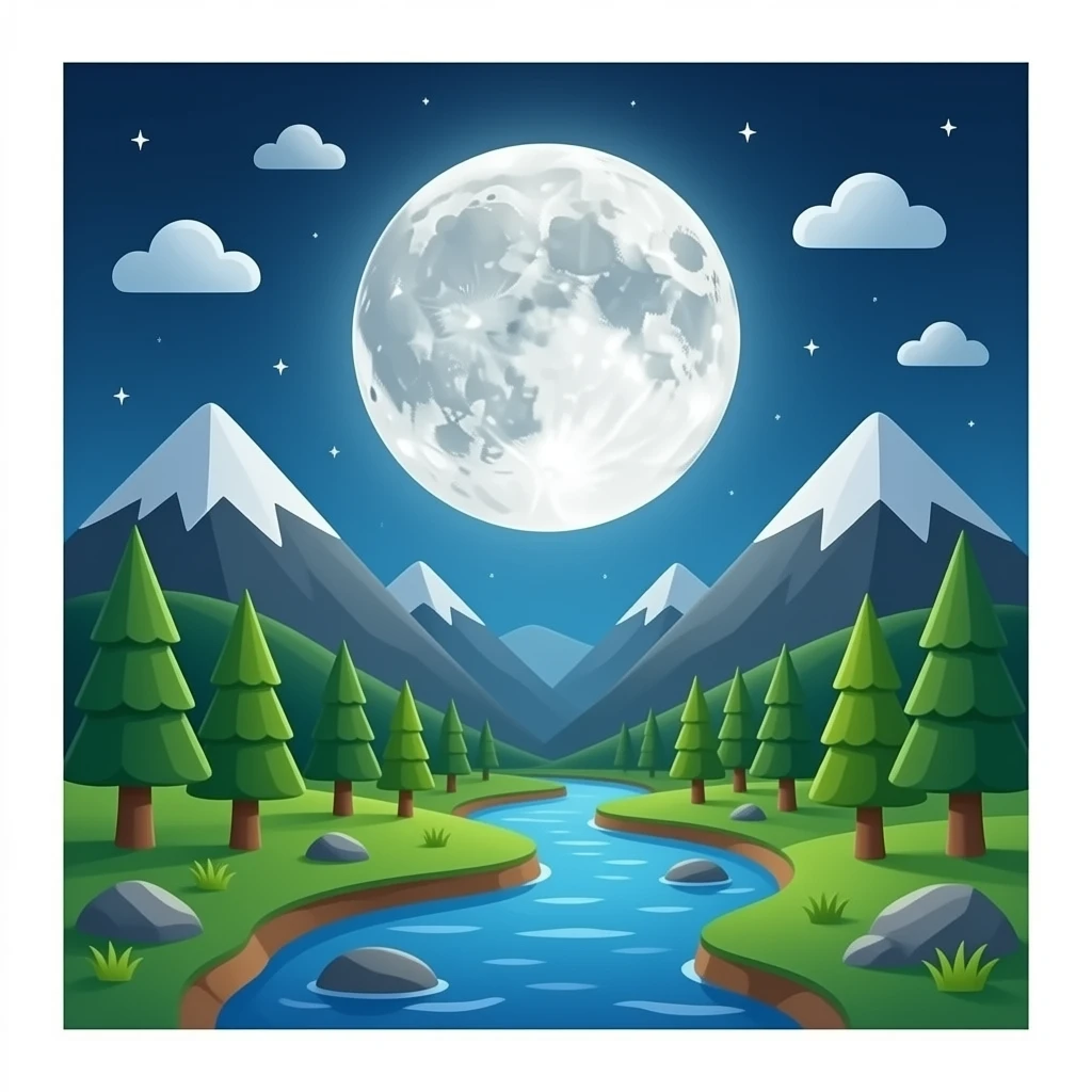 moon 3d emoji