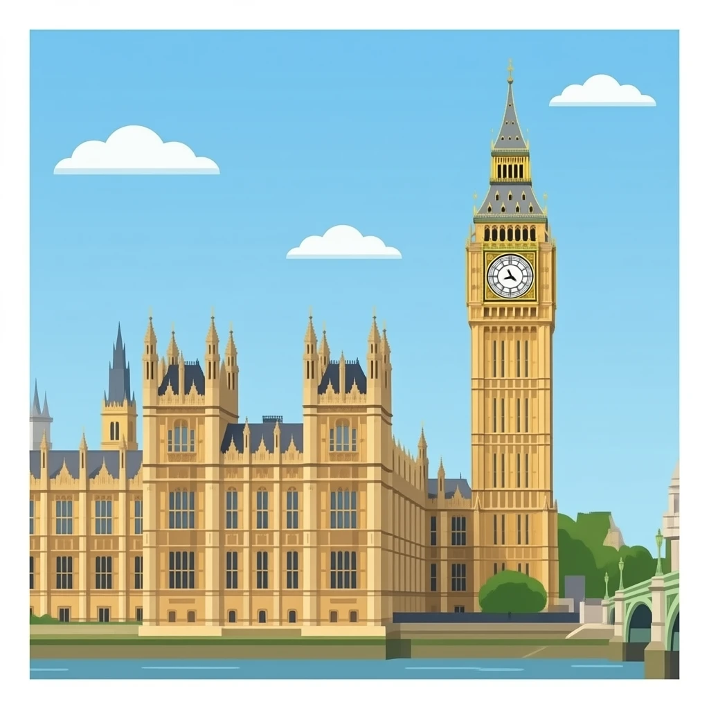 big ben less detail, emoji style emoji